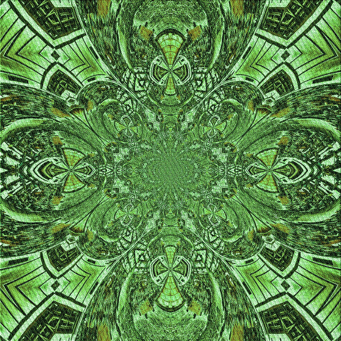 Round Machine Washable Transitional Deep Emerald Green Rug, wshpat127grn