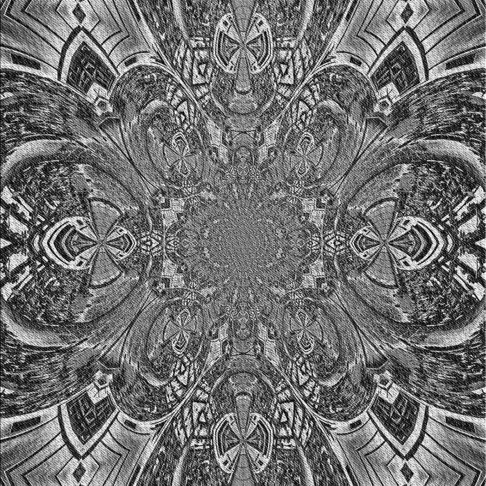 Patterned Dark Gray Black Rug, pat127gry