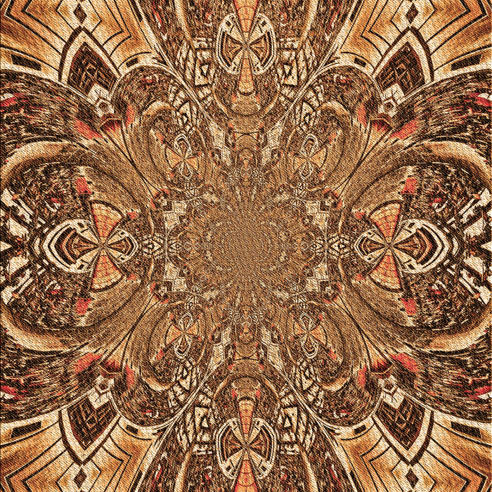 Patterned Red Brown Rug, pat127org