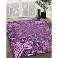 Patterned Violet Purple Rug, pat127pur