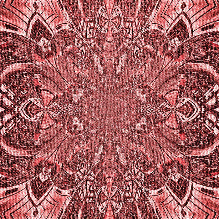 Patterned Pastel Red Pink Rug, pat127rd