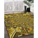 Machine Washable Transitional Yellow Rug in a Family Room, wshpat127yw