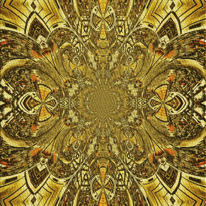 Patterned Yellow Rug, pat127yw