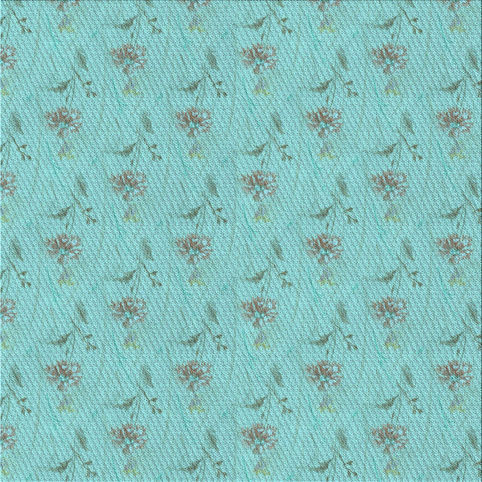 Round Machine Washable Transitional Seafoam Green Rug, wshpat1270lblu