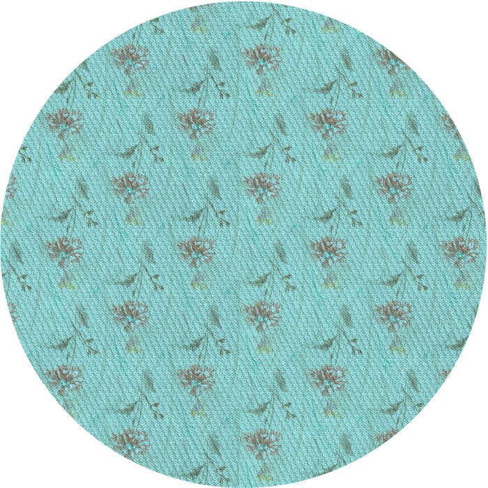 Square Machine Washable Transitional Seafoam Green Rug in a Living Room, wshpat1270lblu