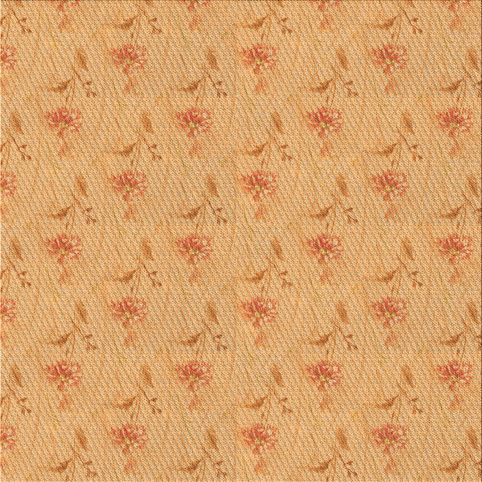 Round Patterned Neon Orange Rug, pat1270org