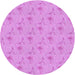 Square Patterned Violet Purple Rug, pat1270pur
