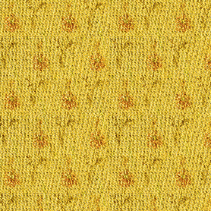 Patterned Gold Yellow Rug, pat1270yw