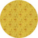 Square Patterned Gold Yellow Rug, pat1270yw