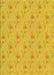 Machine Washable Transitional Gold Yellow Rug, wshpat1270yw