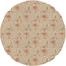 Sideview of Patterned Deep Peach Orange Novelty Rug, pat1270