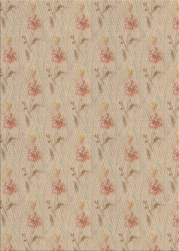 Patterned Deep Peach Orange Novelty Rug, pat1270