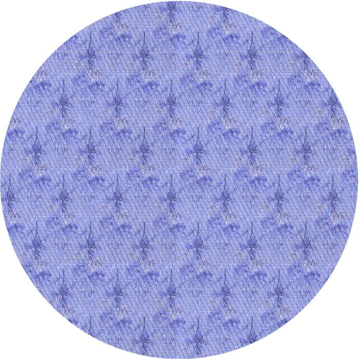 Square Patterned Light Slate Blue Rug, pat1271blu
