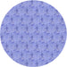 Square Patterned Light Slate Blue Rug, pat1271blu