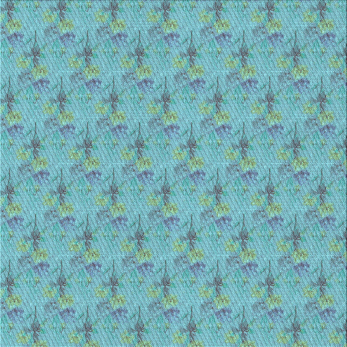 Round Patterned Deep-Sea Green Rug, pat1271lblu