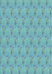 Machine Washable Transitional Deep-Sea Green Rug, wshpat1271lblu