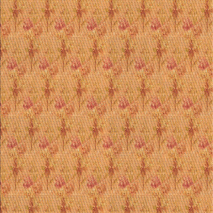 Patterned Neon Orange Rug, pat1271org