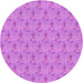 Square Patterned Violet Purple Rug, pat1271pur