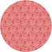 Square Patterned Fire Red Rug, pat1271rd