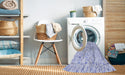 Machine Washable Transitional Lavender Blue Rug in a Washing Machine, wshpat1272blu