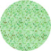 Square Patterned Light Green Rug, pat1272grn