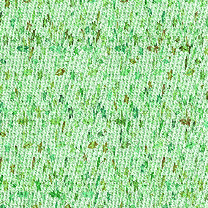 Machine Washable Transitional Light Green Rug, wshpat1272grn