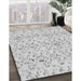 Patterned Platinum Gray Rug in Family Room, pat1272gry