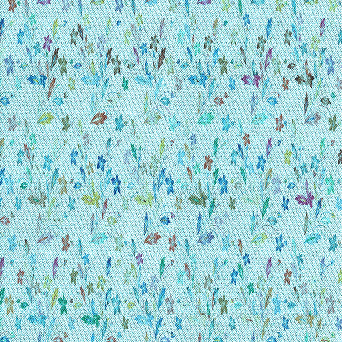 Patterned Electric Blue Rug, pat1272lblu