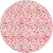 Square Patterned Light Rose Pink Rug, pat1272rd