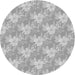 Square Patterned Platinum Silver Gray Rug, pat1273gry