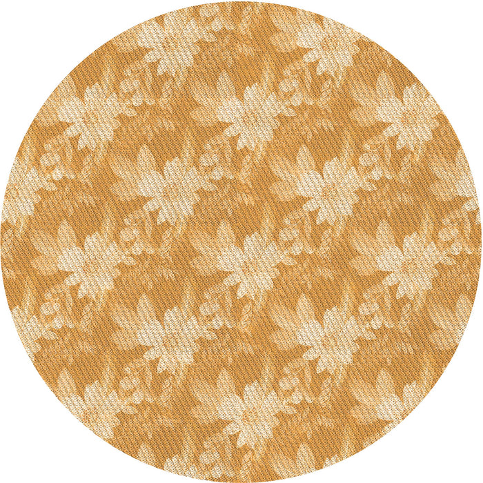 Square Patterned Chrome Gold Yellow Rug, pat1273org