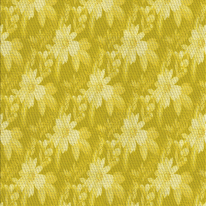 Machine Washable Transitional Yellow Rug, wshpat1273yw