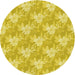 Square Patterned Yellow Rug, pat1273yw