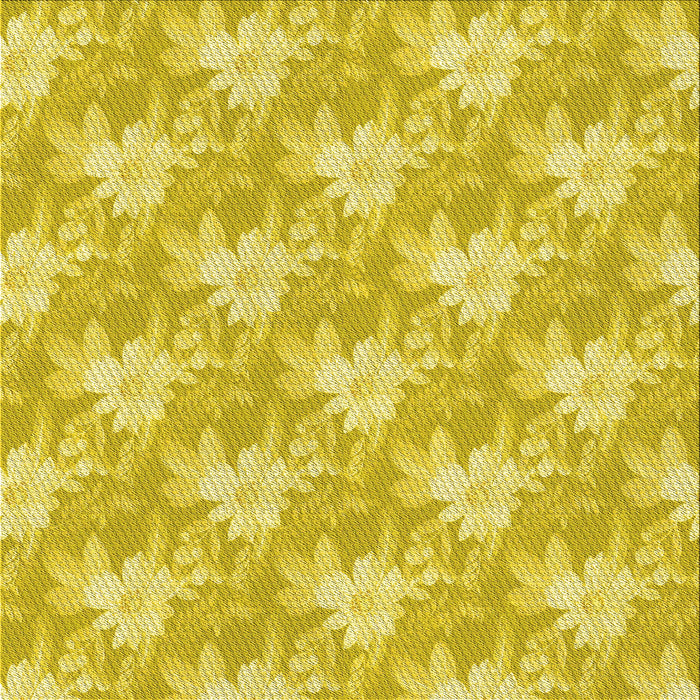 Round Machine Washable Transitional Yellow Rug, wshpat1273yw