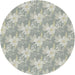 Sideview of Patterned Sage Green Novelty Rug, pat1273