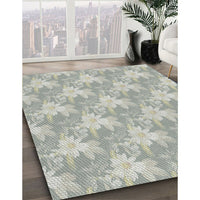 Patterned Sage Green Novelty Rug, pat1273