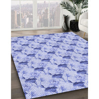 Patterned Blue Rug, pat1274blu