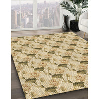 Patterned Cinnamon Brown Rug, pat1274brn