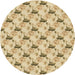 Square Patterned Cinnamon Brown Rug, pat1274brn