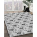 Patterned Gray Rug in Family Room, pat1274gry