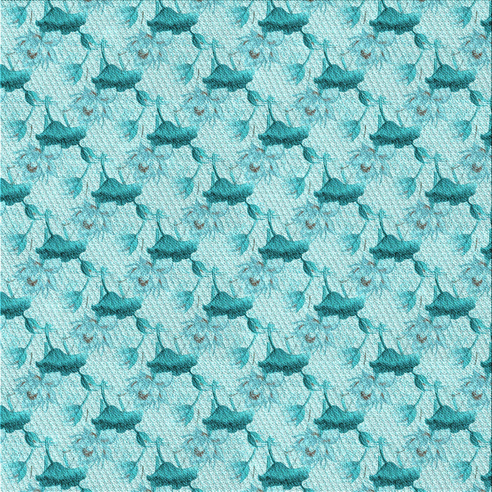 Round Patterned Blue Rug, pat1274lblu