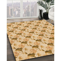 Patterned Orange Rug, pat1274org