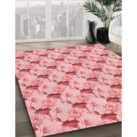 Patterned Red Rug, pat1274rd