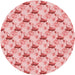 Square Patterned Red Rug, pat1274rd