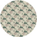 Sideview of Patterned Army Brown Novelty Rug, pat1274