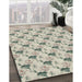 Patterned Army Brown Novelty Rug in Family Room, pat1274