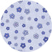 Square Machine Washable Transitional Lavender Blue Rug in a Living Room, wshpat1275blu