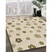 Patterned Vanilla Gold Rug in Family Room, pat1275brn