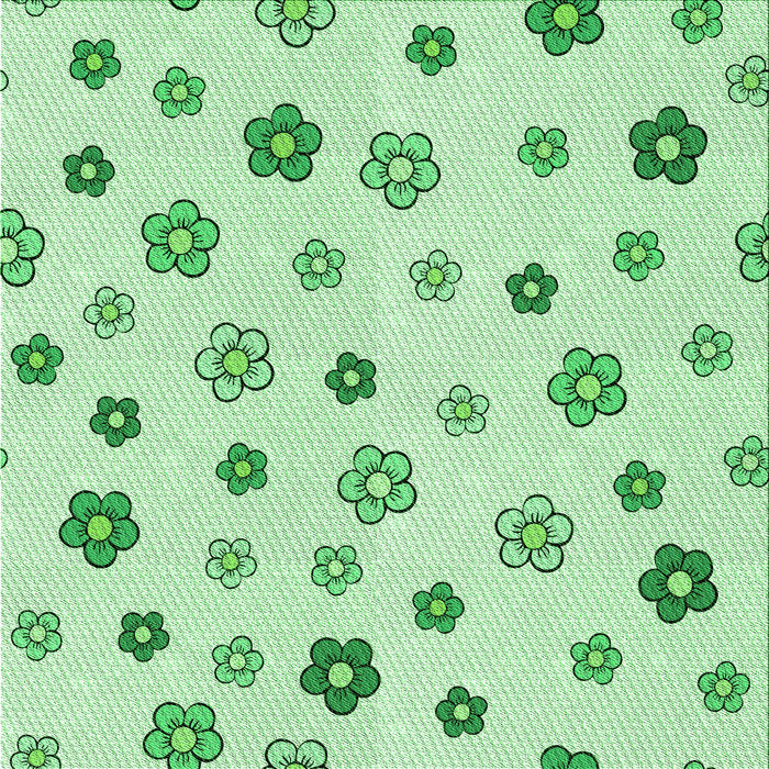 Round Machine Washable Transitional Mint Green Rug, wshpat1275grn