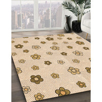 Patterned Bronze Brown Rug, pat1275org